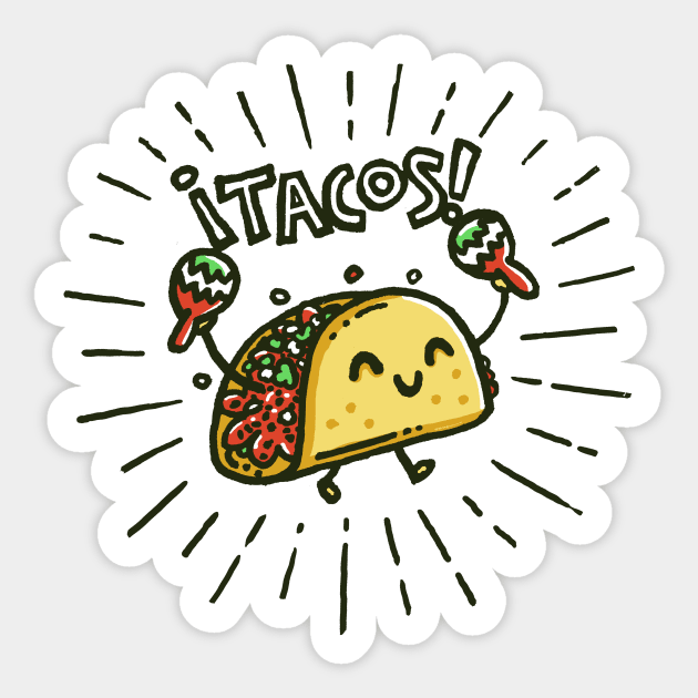 ta ta ta ta ta ta tacos! Sticker by Walmazan